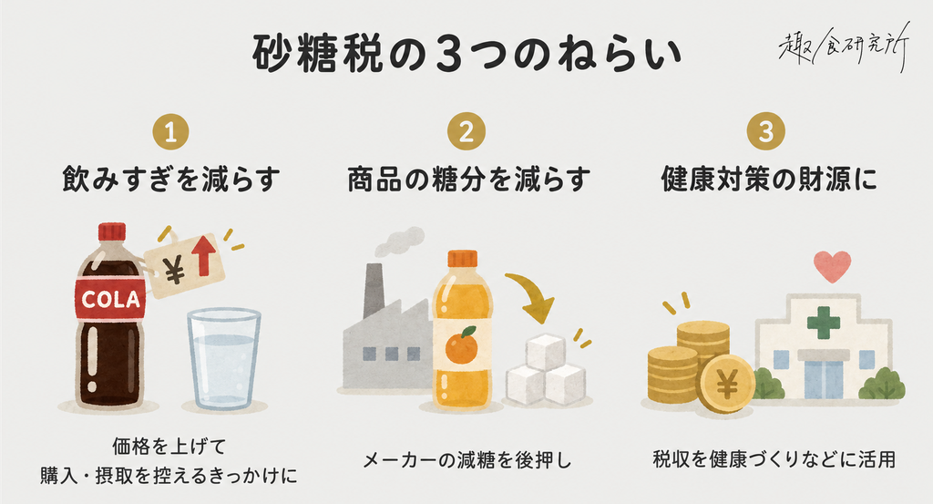 砂糖税の3つの狙い